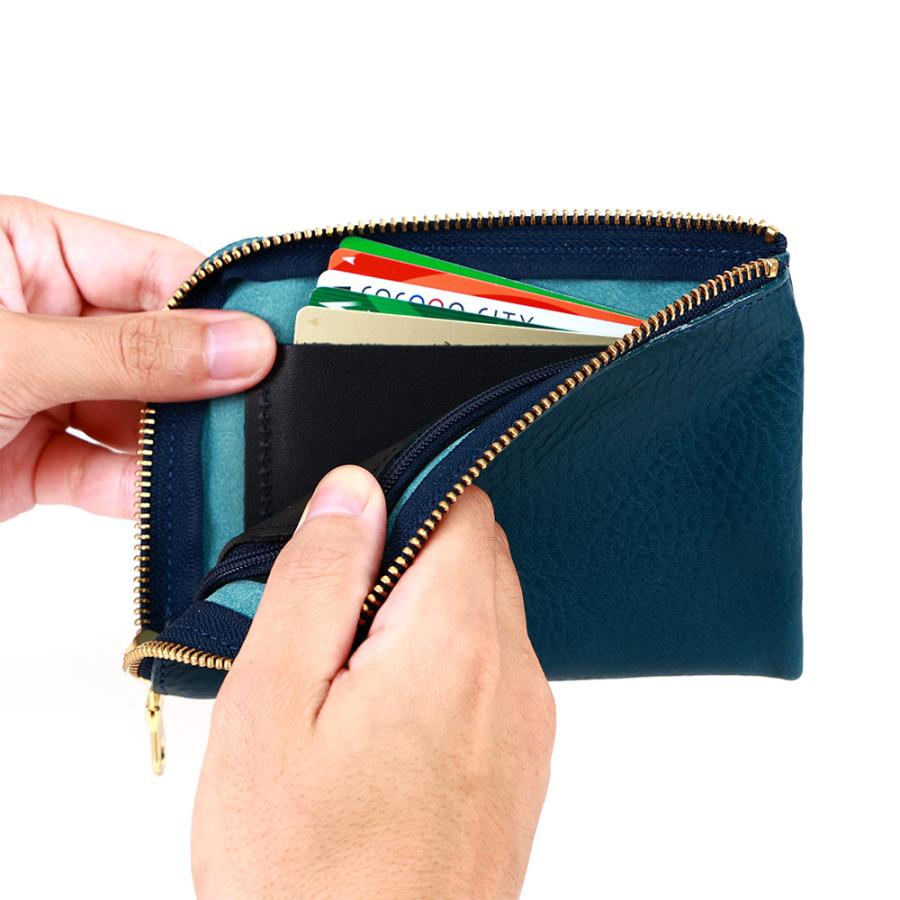 iPhone SE対応 スマホが入る財布 革 折財布 L字ファスナー ハーフウォレット AGILITY affa アジリティ アッファ スマートウォレット | AGILITY | 15