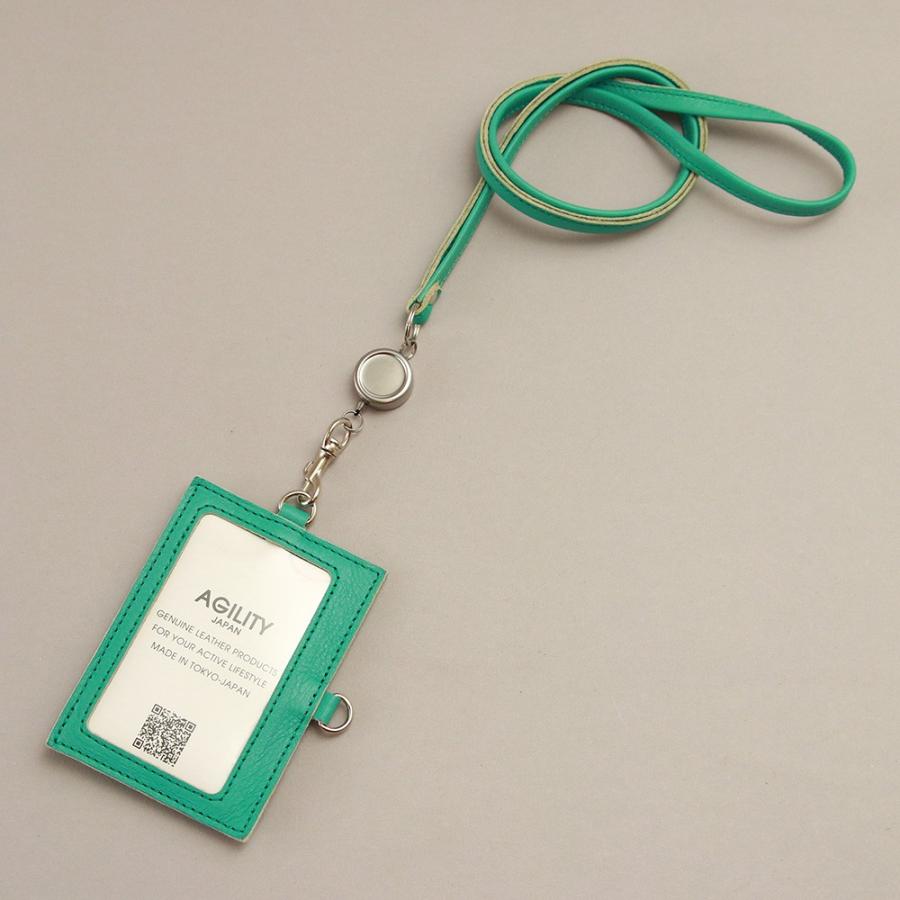 リール付き IDカードケース のびる 本革 レザー レディース IDホルダー  AGILITY affa アジリティアッファ リールIDホルダー | AGILITY | 18