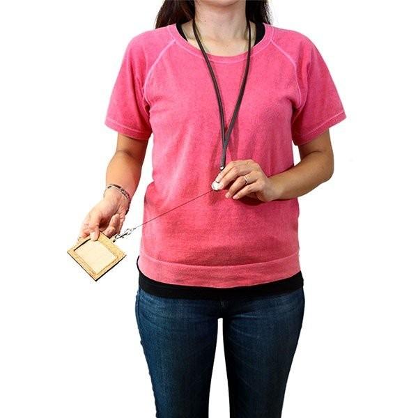 IDカードホルダー リール付き 本革 牛革 フラワー 型押し 社員証 入館証 名札 AGILITY affa アジリティ アッファ リールIDホルダー | AGILITY | 24