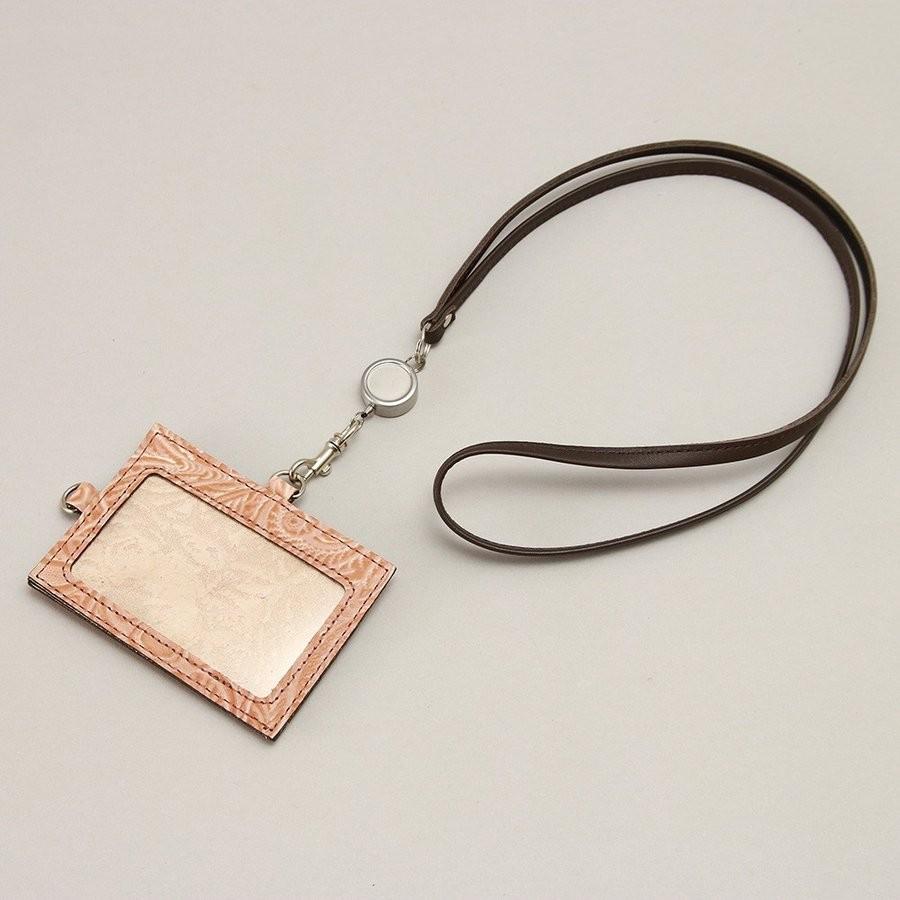 IDカードホルダー リール付き 本革 牛革 フラワー 型押し 社員証 入館証 名札 AGILITY affa アジリティ アッファ リールIDホルダー | AGILITY | 09