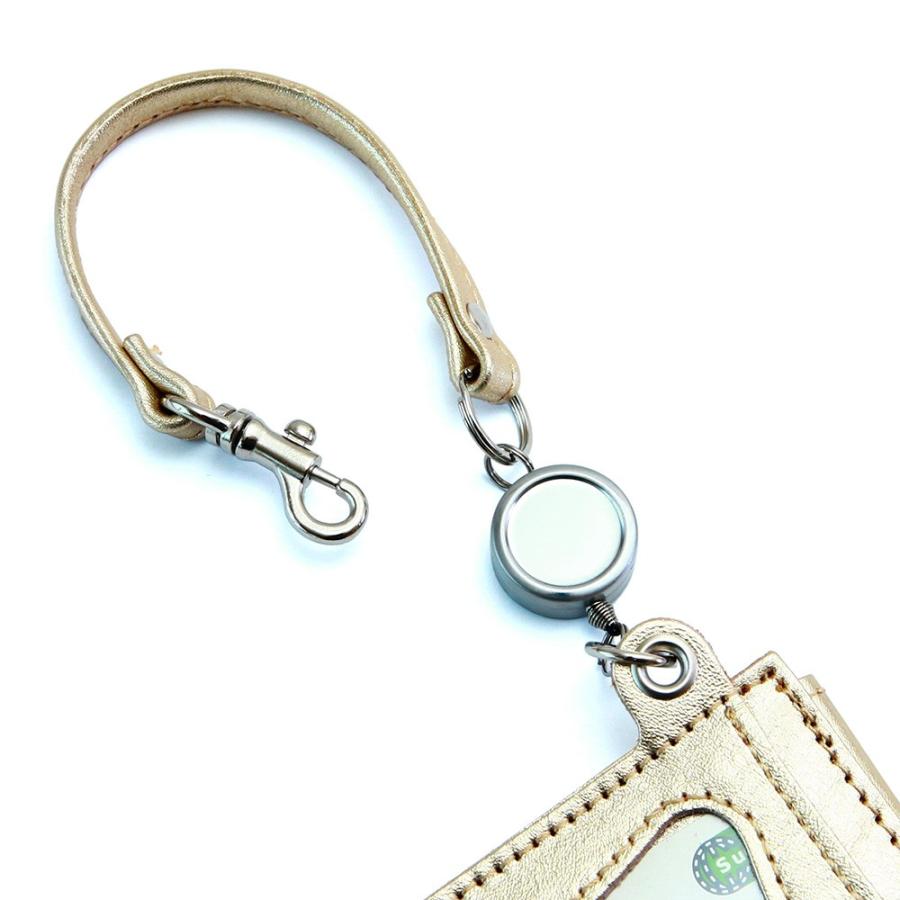 AGILITY（アジリティ） パスケース リール付き ゴールド シルバー 箔