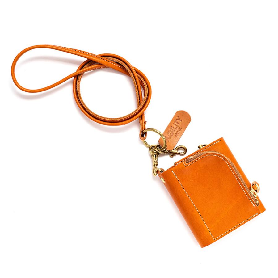 AGILITY（アジリティ） 【ネコポス】ネックストラップ 革 IDカード