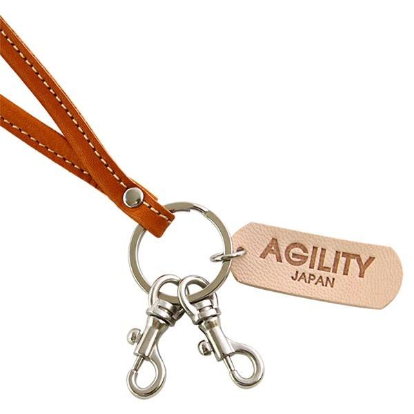 【ネコポス】ネックストラップ 革 IDカードケース別売 リール付き AGILITY affa アジリティ アッファ 8mmネックストラップ[M便 3/3] | AGILITY | 22