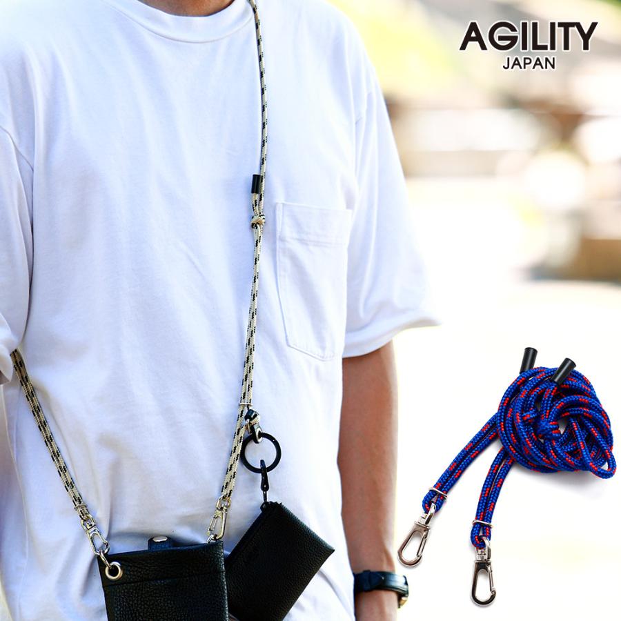 【ネコポス】パラコード ショルダーベルト ストラップ 細い シンプル おしゃれ  AGILITY affa アジリティ アッファ パラコードショルダーベルト[M便 3/3] | AGILITY