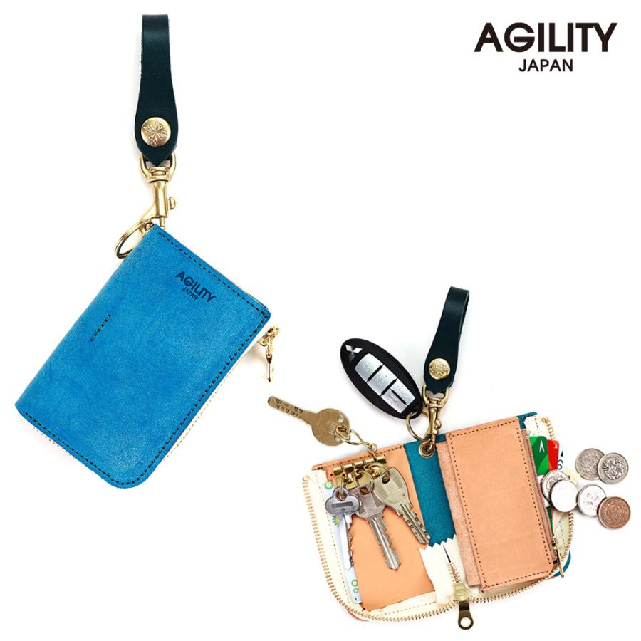 AGILITY キーケース コインケース 小銭入れ スマートキー L字