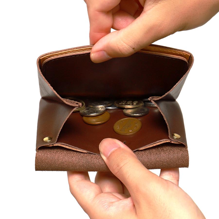 本革 ギャルソンウォレット 栃木レザー 二つ折り財布 コンパクト財布 キャメル 本革 ギャルソンウォレット 栃木レザー 二つ折り財布 コンパクト