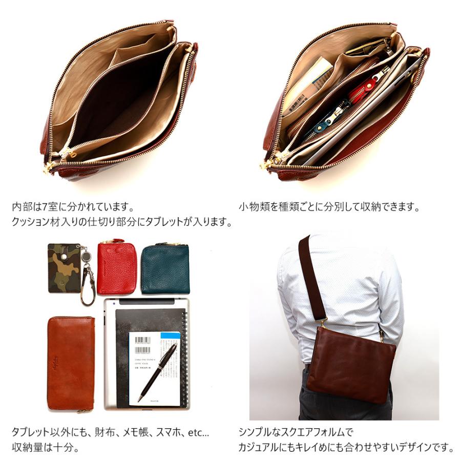 クラッチバッグ ipad　2way 本革 レザー 薄型 メンズ ショルダーバッグ  AGILITY affa アジリティアッファ コール | AGILITY | 05