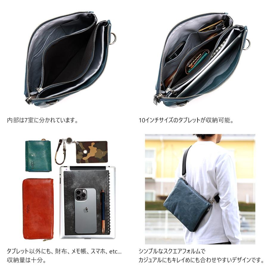 ショルダーバッグ クラッチバッグ ipad 2way 本革 レザー 10インチ タブレット 結婚式 薄型 メンズ AGILITY affa アジリティアッファ コール | AGILITY | 05