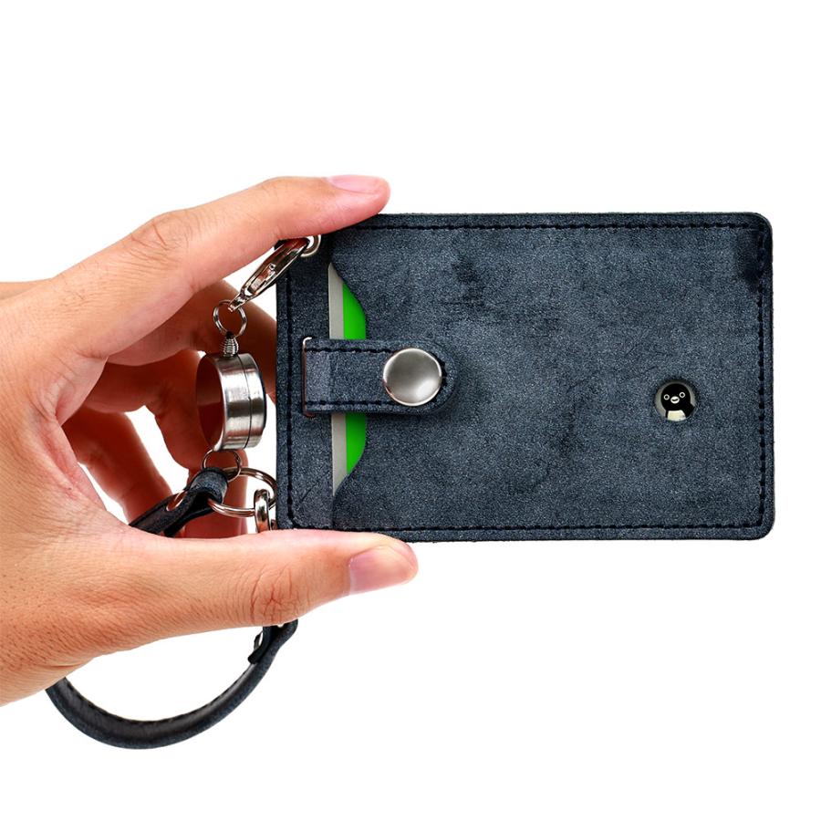 【ネコポス】パスケース リール 定期入れ メンズ リール付きパスケース ICカード 2枚 ペンギン 本革 AGILITY affa アジリティ アッファ ピスト[M便 4/5] | AGILITY | 23