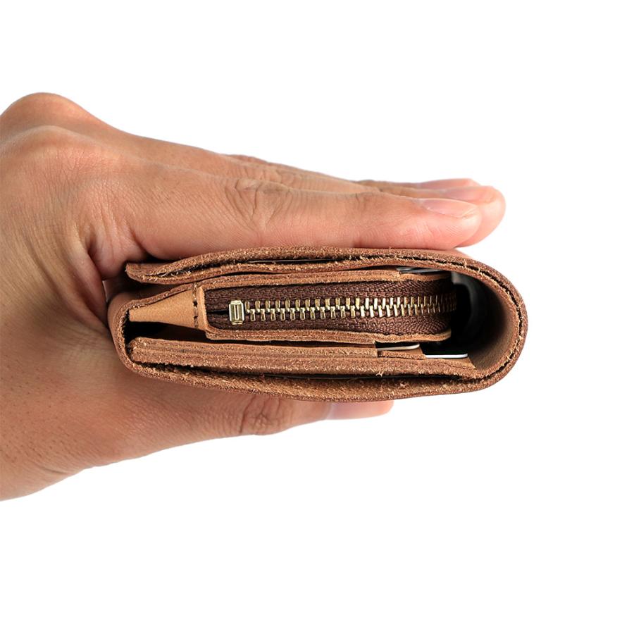 AGILITY（アジリティ） 二つ折り財布 フラップ 縦 L字ファスナー