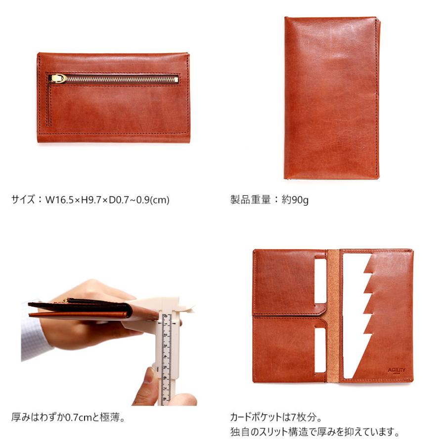 AGILITY（アジリティ） 長財布 札入れ 極薄 小さい 薄い コンパクト
