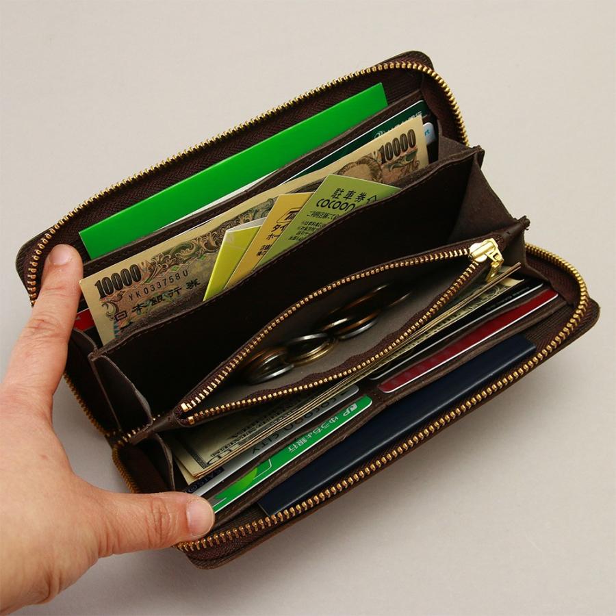 AGILITY（アジリティ） 財布 長財布 革財布 ラウンドファスナー 本革