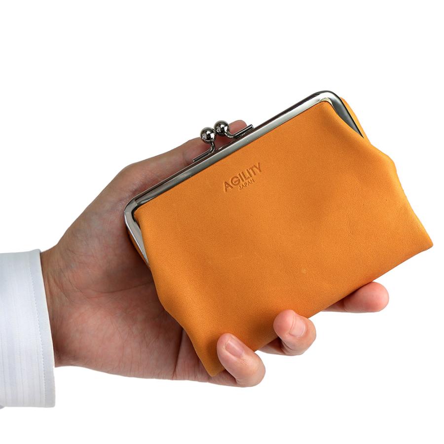 がま口財布 二つ折り財布 メンズ レディース かわいい おしゃれ たくさん入る 革 本革 レザー AGILITY affa アジリティアッファ モワル― | AGILITY | 21