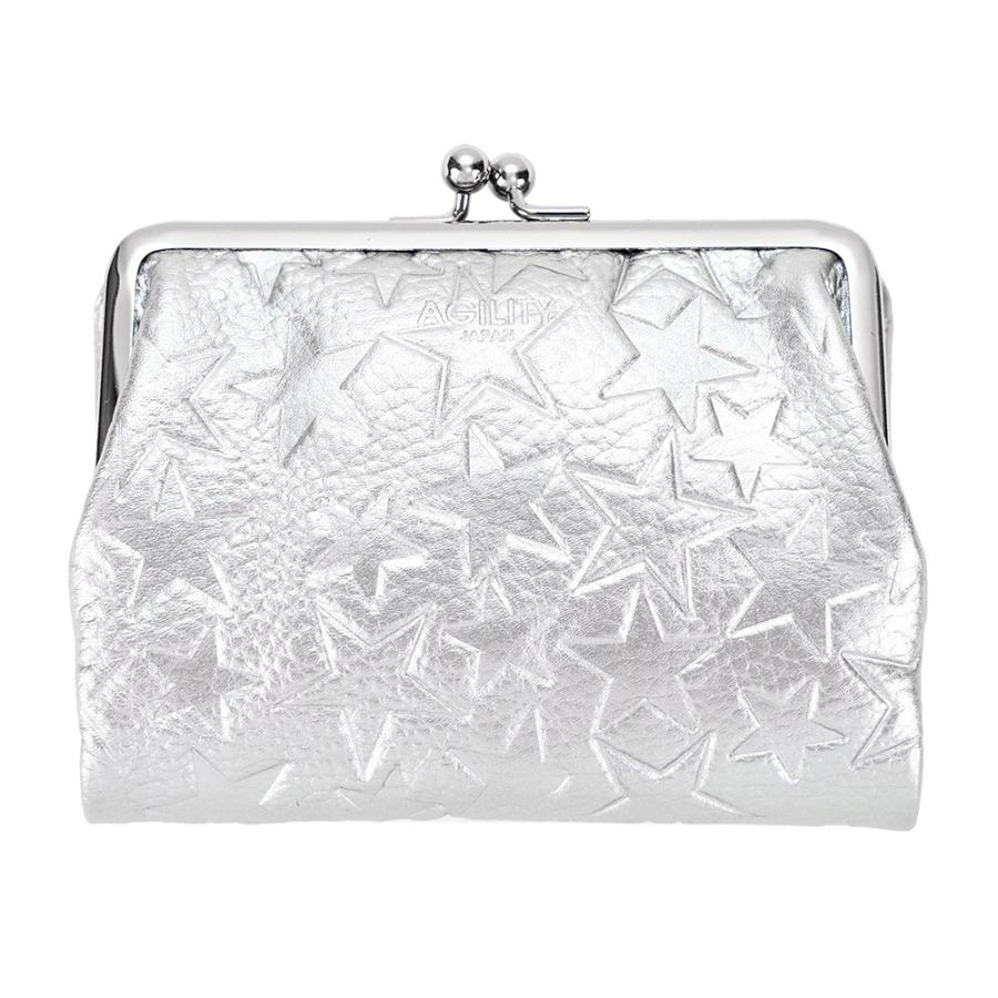 AGILITY 星柄 スター かわいい おしゃれ がま口財布 二つ折り