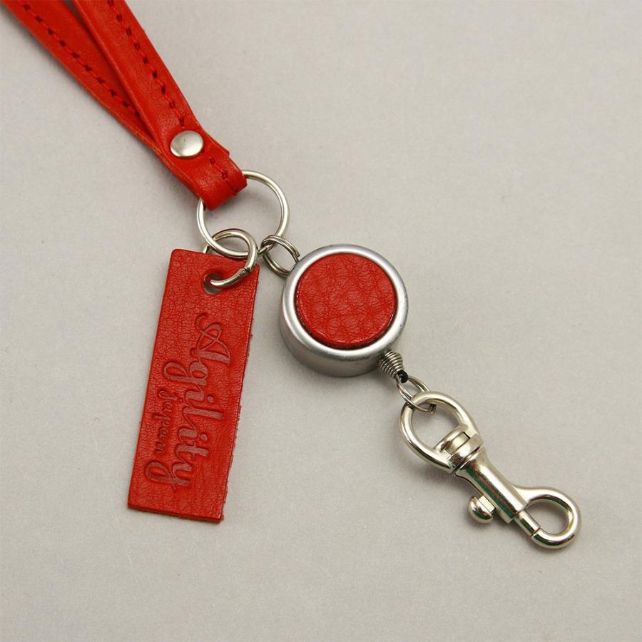 【ネコポス】ネックストラップ 革 IDケース別売 リール付き AGILITY affa アジリティ アッファ リールネックストラップ[M便 3/3] | AGILITY | 10