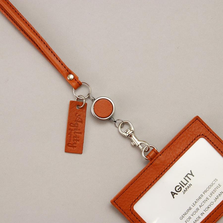 【ネコポス】ネックストラップ 革 IDケース別売 リール付き AGILITY affa アジリティ アッファ リールネックストラップ[M便 3/3] | AGILITY | 12