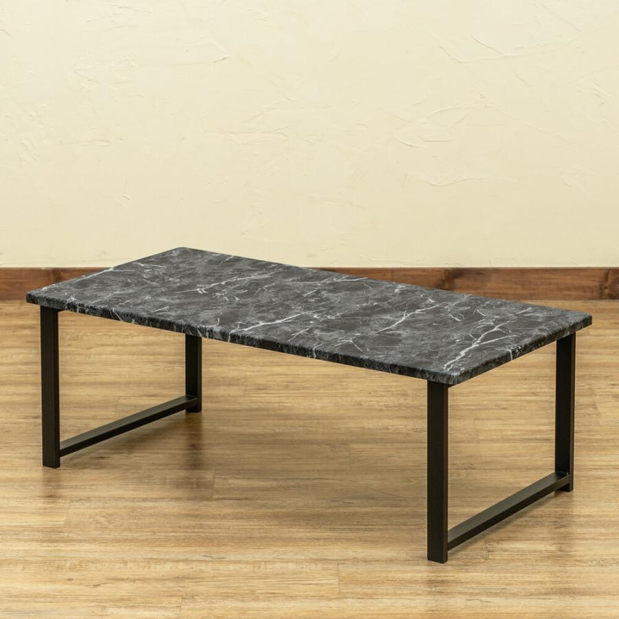 センターテーブル ローテーブル リビングテーブル 簡易組立 大理石調