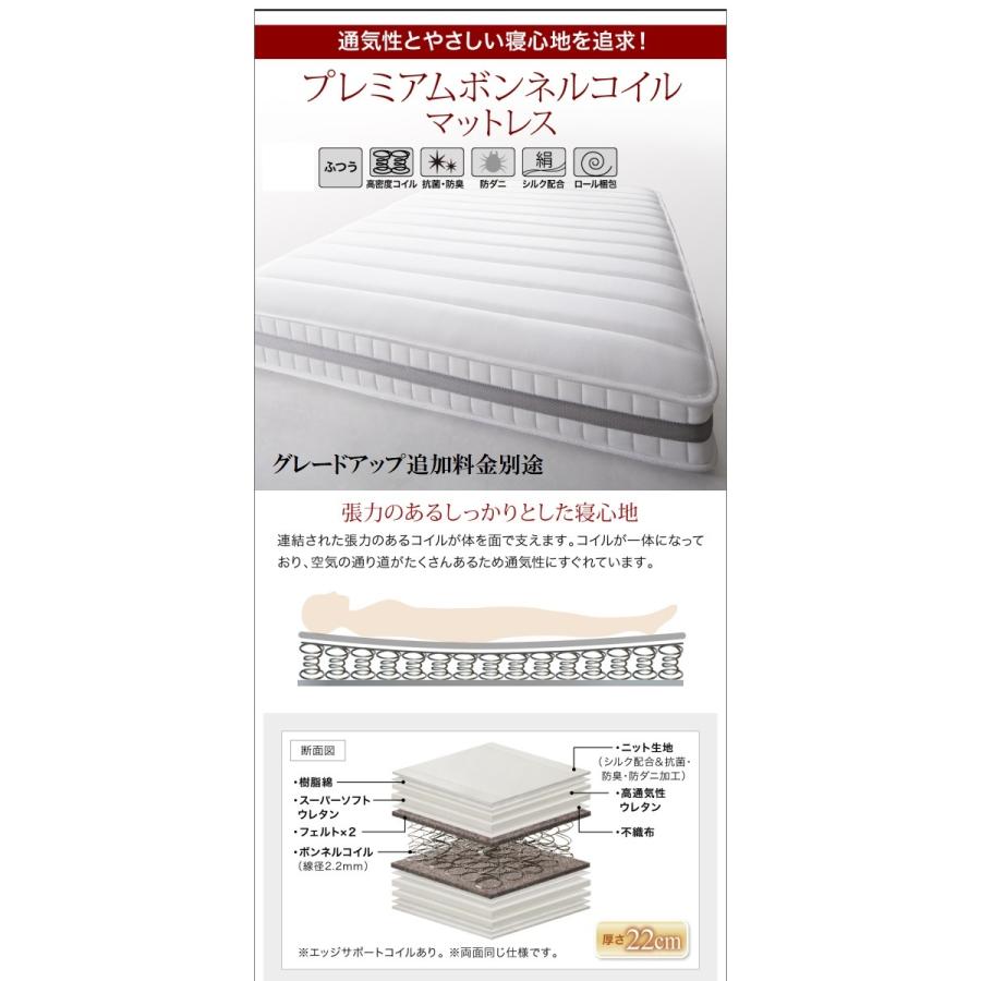 ダブルベッド 高級レザーベッド ホワイト 白 マットレス付き