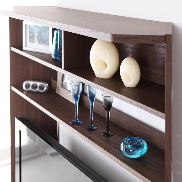 テレビ台120cm ブラウン 50インチ対応 キャスター付き コーナー 平面