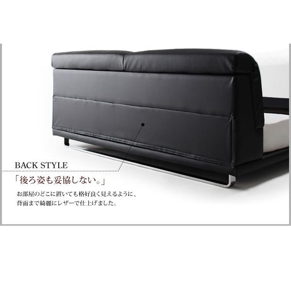 キングベッド 高級レザーベッド ブラック 黒 レザーベッド キング 大型