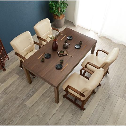 ダイニングこたつ 150×85cm 2点セット 2段階高さ調節 手元コントローラ ダイニングコタツ＆掛布団 ダイニングテーブル ダイニングセット ナチュラル・ブラウ_6