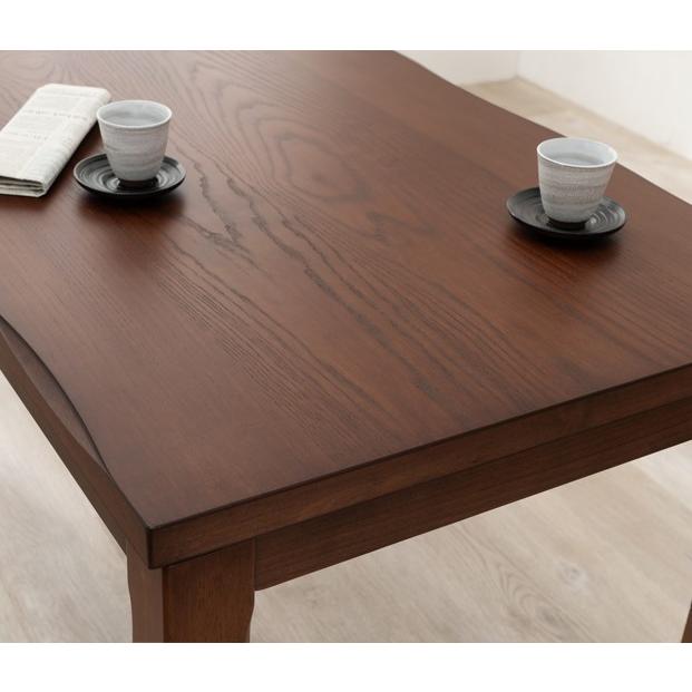 ダイニングこたつ 90×90cm 単品 4段階高さ調節 手元コントローラー