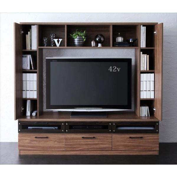 テレビ台169cm ウォルナットブラウン 50インチ対応 壁面収納型 テレビ台169cm ウォルナットブラウン 50インチ対応 壁面収納型