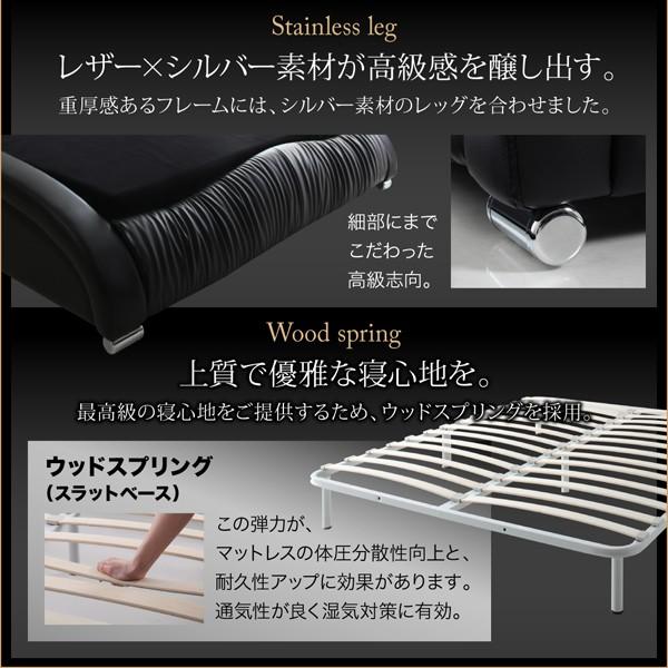ダブルベッド 高級レザーベッド ホワイト 白 マットレス付き ダブルベッド 高級レザーベッド ホワイト 白 マットレス付き
