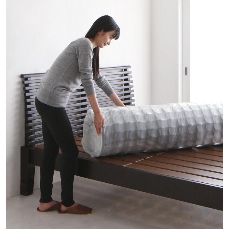 シングルベッド 引出し収納・マットレス・棚・コンセント2個付 収納