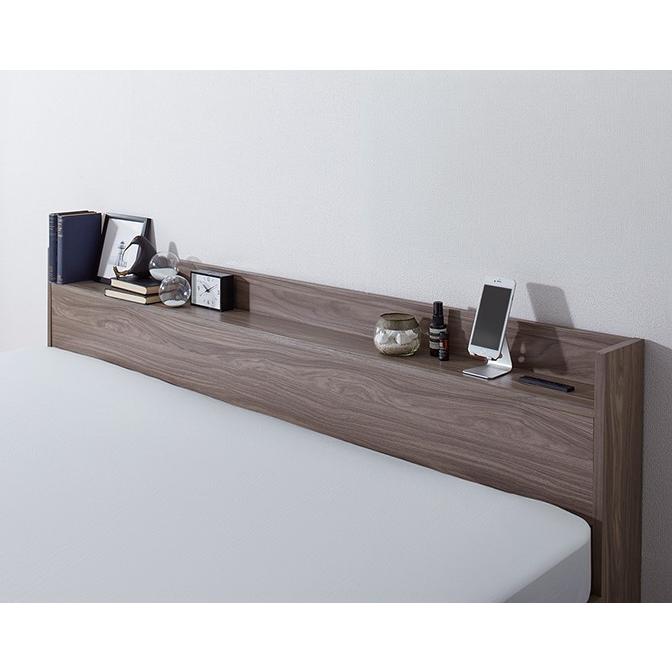 キングベッド 収納ベッド フレームのみ 引出し収納・棚・コンセント  