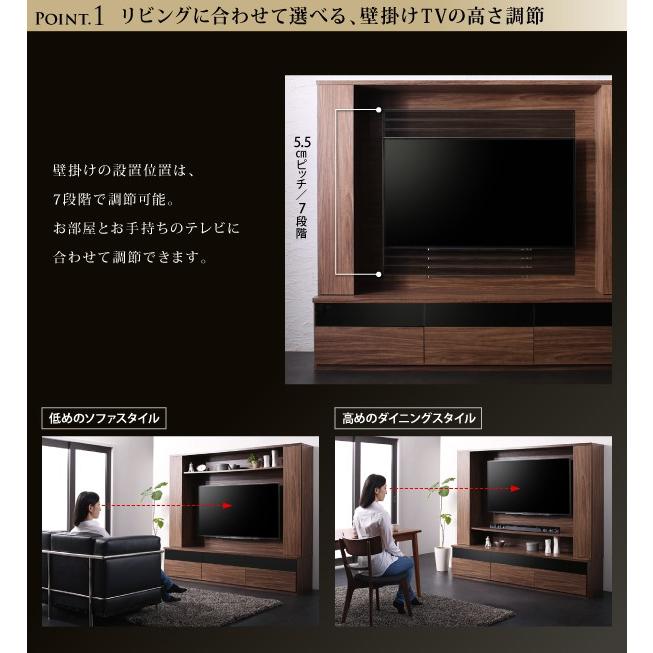 テレビ台180cm ウォルナットブラウン 60インチ対応 壁面収納型 テレビ台180cm ウォルナットブラウン 60インチ対応 壁面収納型