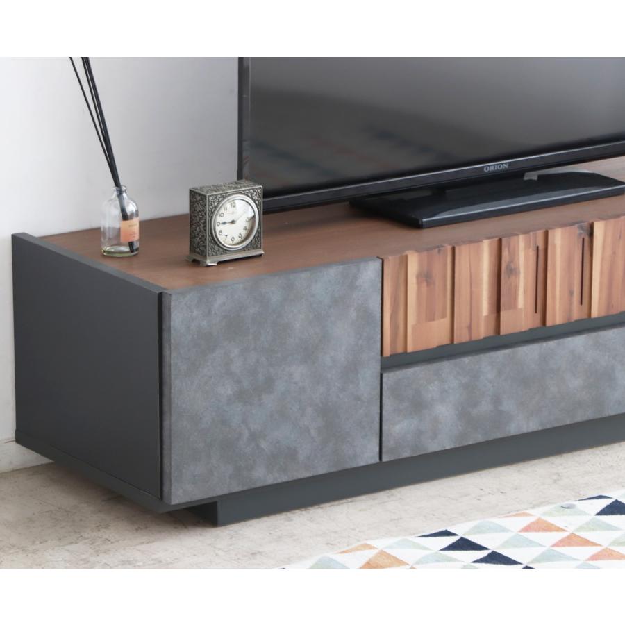 テレビ台140cm 60インチ対応 完成品 グレー＆ブラウン 日本製
