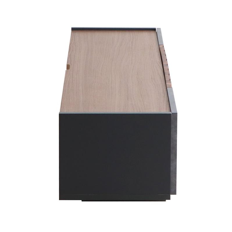 テレビ台140cm 60インチ対応 完成品 グレー＆ブラウン 日本製