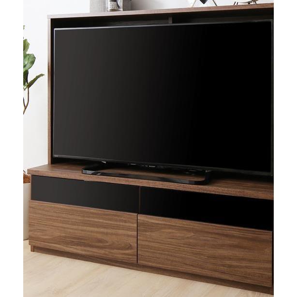 テレビ台120cm 50インチ対応 ブラウン 壁面収納型 ミドルタイプ テレビ