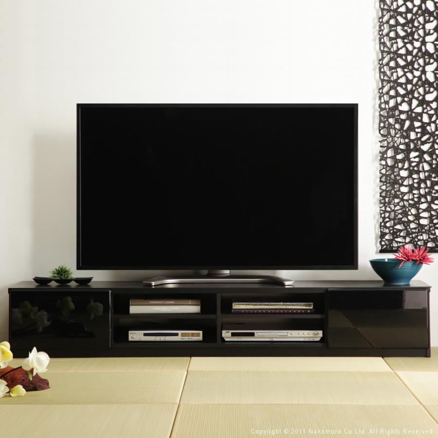 テレビ台180cm 75インチ対応 ブラック 鏡面 黒 テレビボード ｔｖ台 ｔｖボード オーディオラック ローボード 耐震 地震対策 転倒防止 キャスター付き 5105 Peace Happiness ピース ハピネス 通販 Yahoo ショッピング
