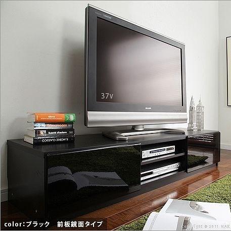 テレビ台150cm 65インチ対応 ブラック 鏡面 黒 テレビボード ＴＶ台