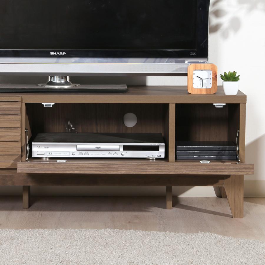 テレビ台120cm 50インチ対応 ブラウン 格子 テレビボード TV台 TVボ