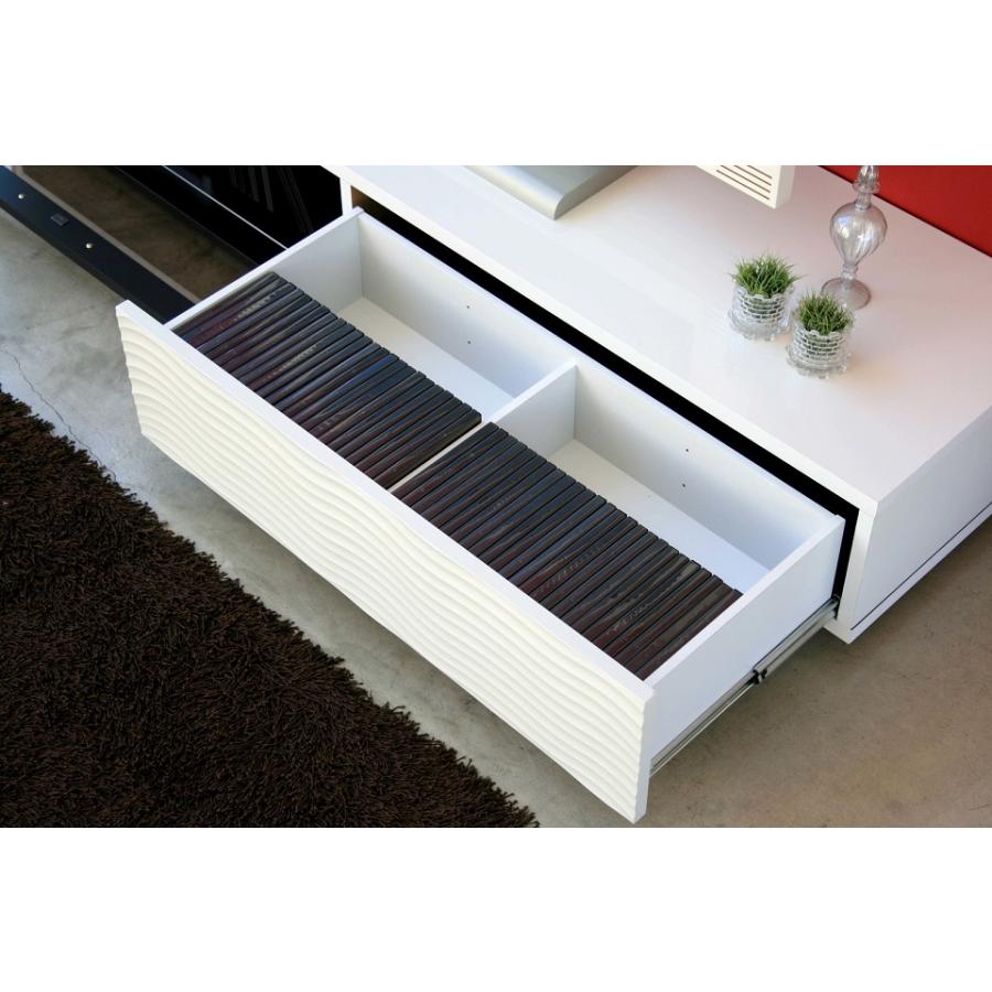 テレビ台170cm 75インチ対応 完成品 ホワイト＆ブラック 日本製