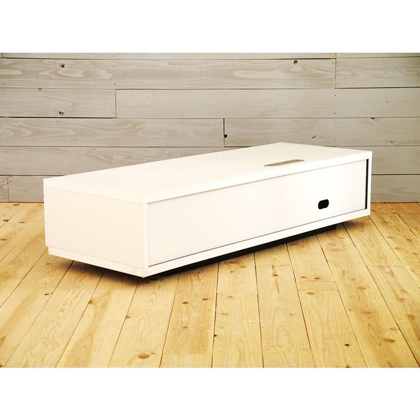 テレビ台120cm 50インチ対応 完成品 ホワイト＆ブラック 日本製