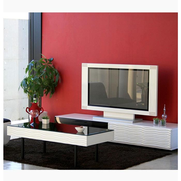 テレビ台120cm 50インチ対応 完成品 ホワイト＆ブラック 日本製