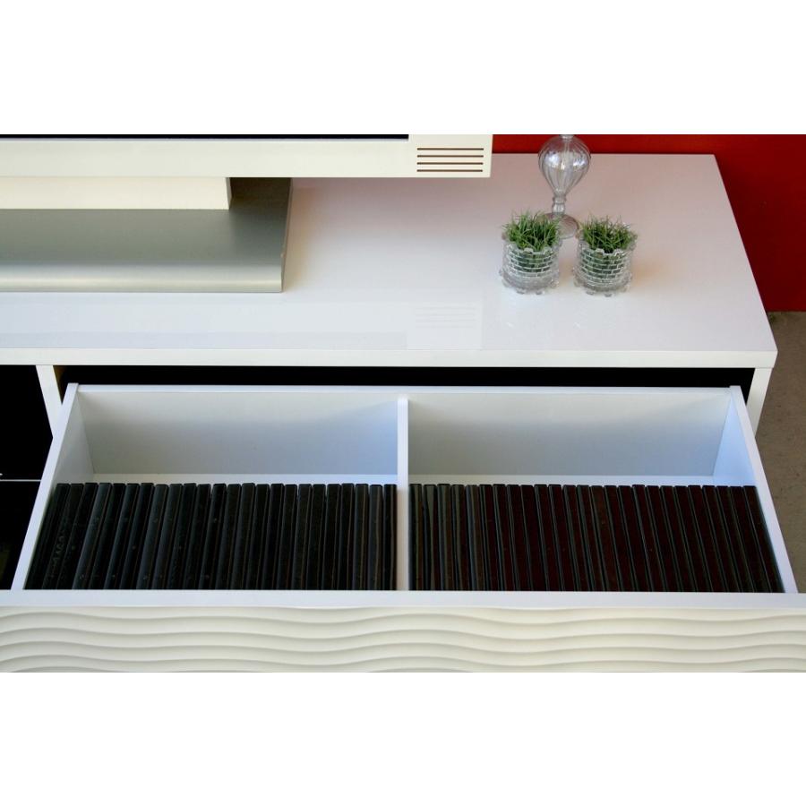 テレビ台120cm 50インチ対応 完成品 ホワイト＆ブラック 日本製