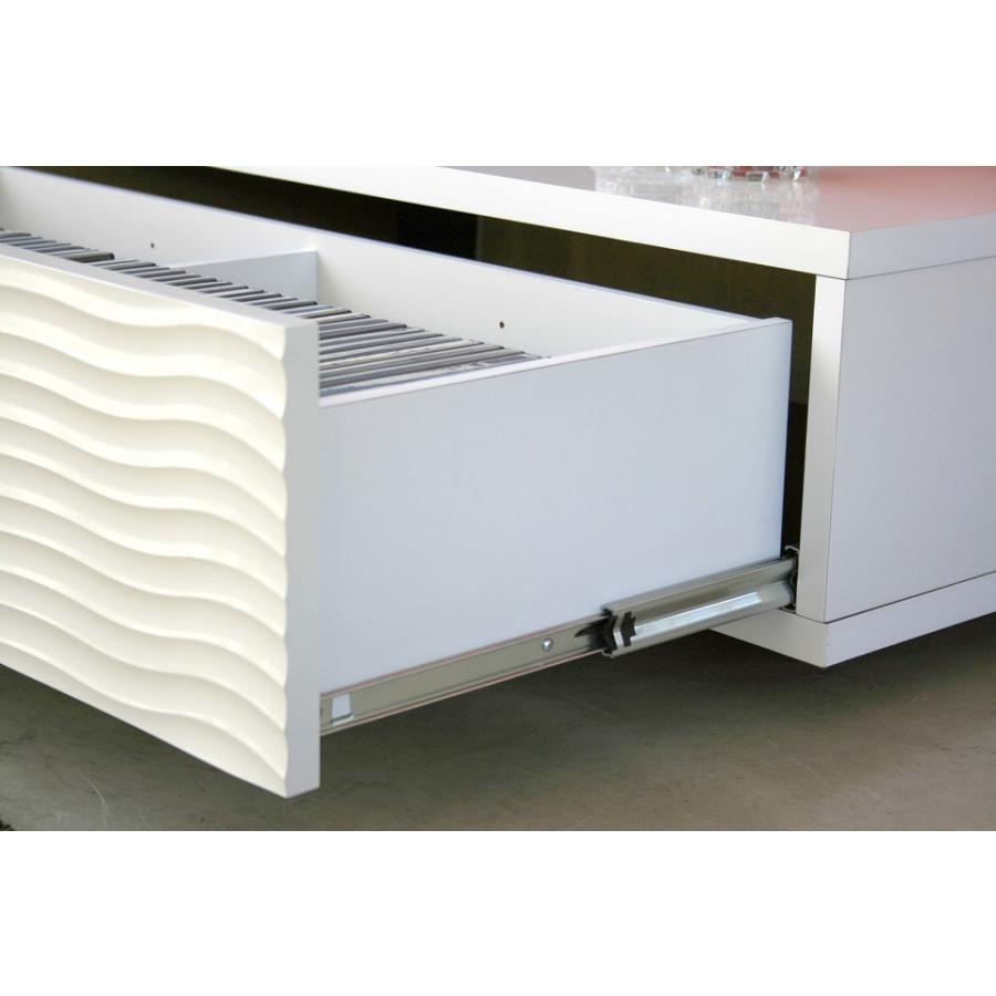テレビ台120cm 50インチ対応 完成品 ホワイト＆ブラック 日本製