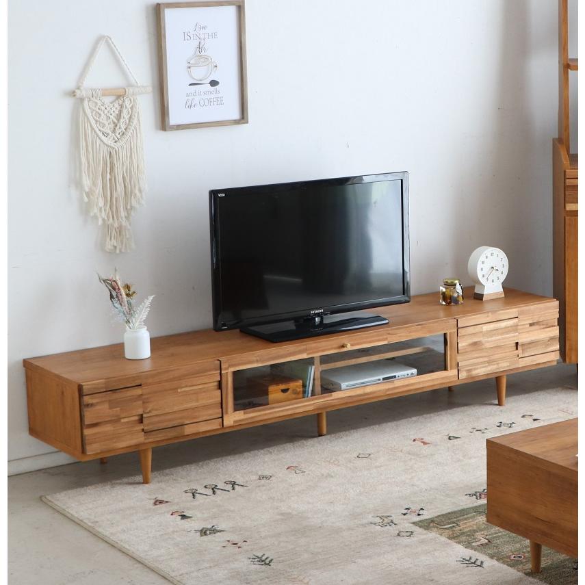 テレビ台180cm 75インチ対応 完成品 ライトブラウン 日本製