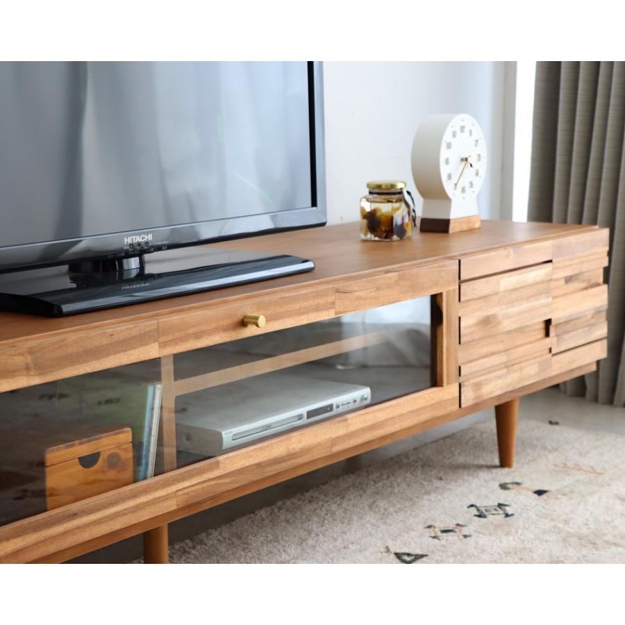 美品　テレビ台　日本製　木製 テレビ台 幅160 おしゃれ ガラス 壁面収納 ハイタイプ リビング収納