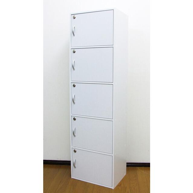 鍵付きボックス 鍵付きラック カラーボックス カラーBOX 5段ボックス 5