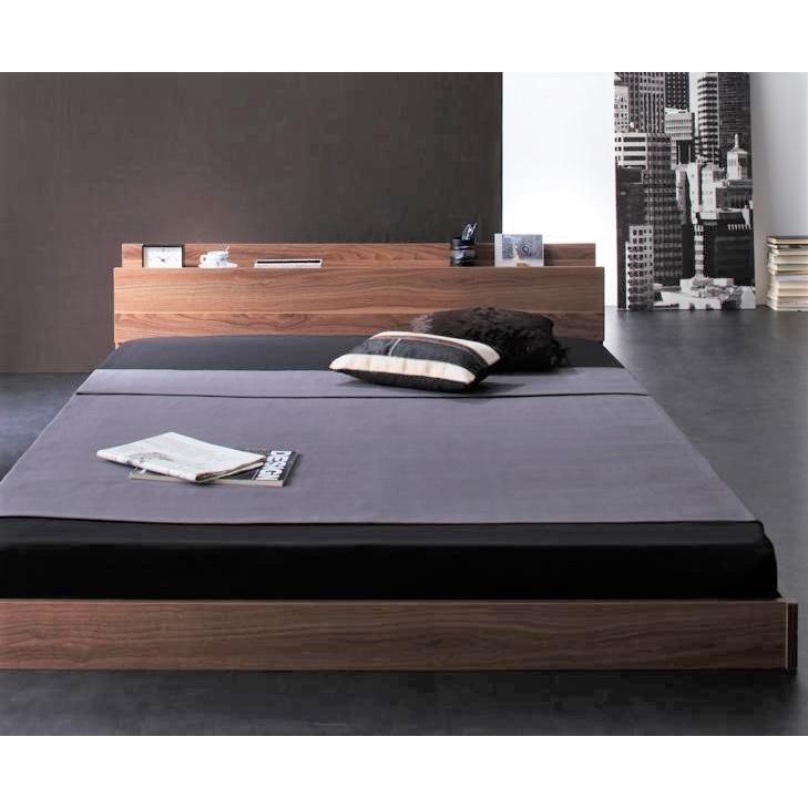 ウォルナットのベッドフレーム(シングル)ロータイプ | 【公式】LOWYA