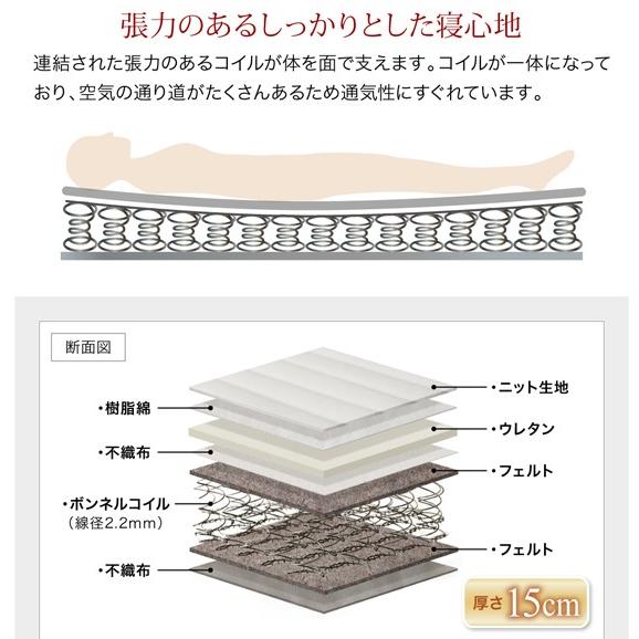 クイーンベッド 収納ベッド 引出し収納・棚・コンセント・マットレス