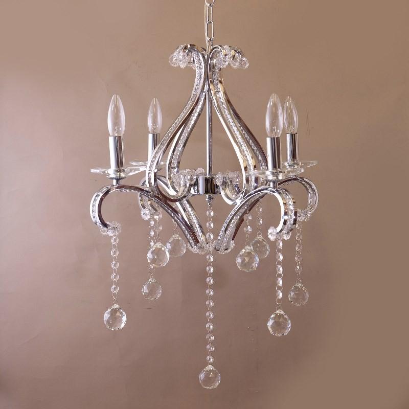 シャンデリア4灯 クリスタル アンティーク照明 1年保証 PSEマーク付き