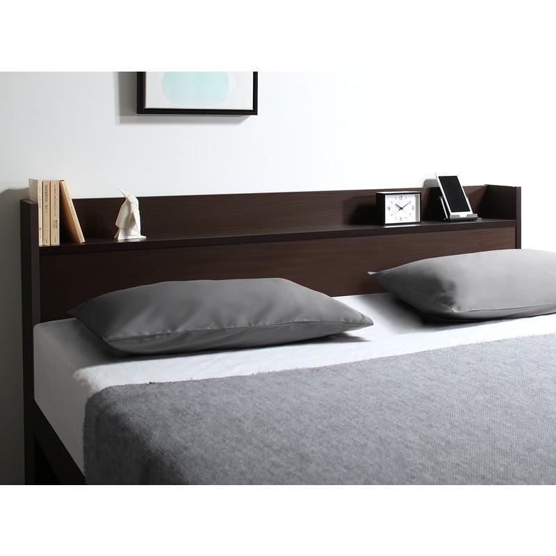 シングルベッド 引出し収納・マットレス・棚・コンセント2個付 収納