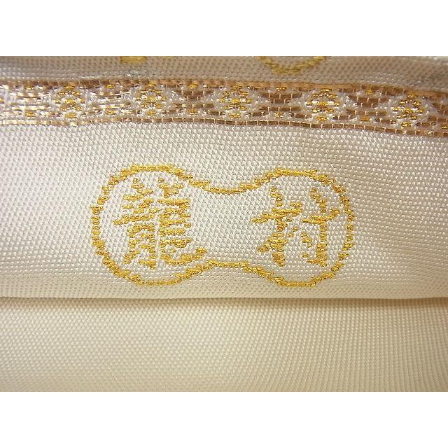 平和屋本店□極上 龍村美術織物 本袋帯 瑞花鳳円文 金糸 逸品3s1372  